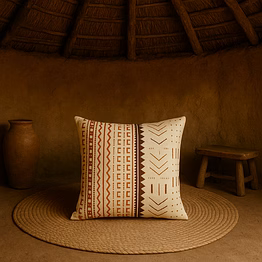 artisanal earthy tribal block print cushion covers