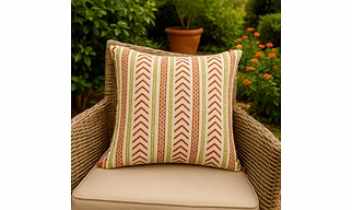 Handcrafted Garden Cushion Cover - Cotton Slub & Cotton Duck