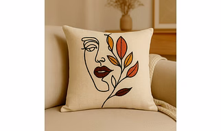 Cushion Cover with Hand Embroidery