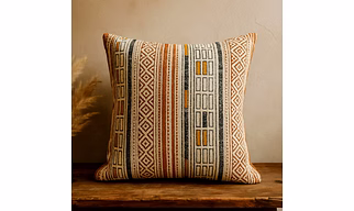 Hand-Printed Cotton Pillow Covers