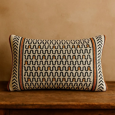 Handmade Embroidery Cushion Cover - Premium Quality Home Decor Accent-11912718