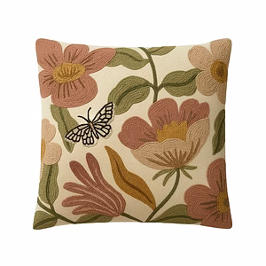 Embroidery Pillow Cover for Elegant Home Decor