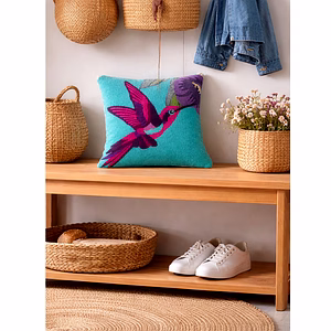 Handmade Cotton Embroidery Pillow Cover - Eco-Friendly Home Decor