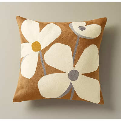 luxury embroidery pillow cover - handcrafted cotton home decor accent