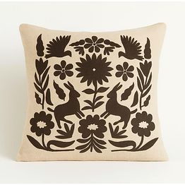 embroidery pillow cover - handmade cotton with hand embroidery