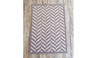Luxurious Herringbone Wool Area Rug - Premium Home Decor Accent
