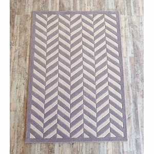 Luxurious Herringbone Wool Area Rug - Premium Home Decor Accent
