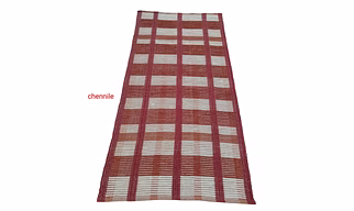 Premium Cotton Check Striped Flatweave Rug - Custom Sizes Available