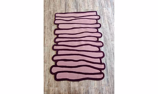Handmade New Zealand Wool Scallop Shaped Rug