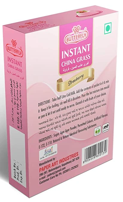 Butterfly Instant China Grass, 50g (Strawberry)-1