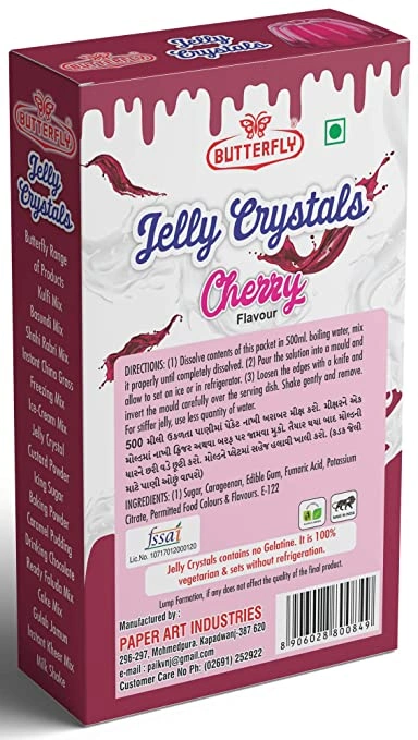 Butterfly Instant Jelly Crystals, 100g (Cherry)-1