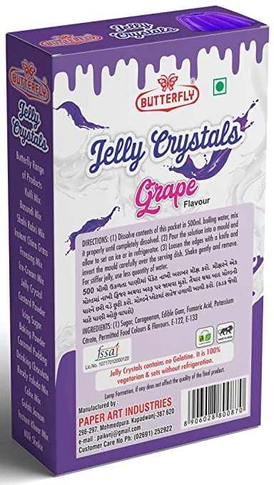 Butterfly Instant Jelly Crystals, 100g (Grape)-1