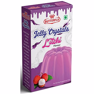 Butterfly Instant Jelly Crystals, 100g (Litchi)