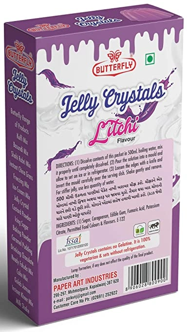 Butterfly Instant Jelly Crystals, 100g (Litchi)-1