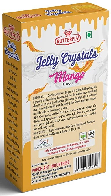 Butterfly Instant Jelly Crystals, 100g (Mango)-1