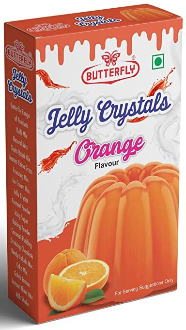 Butterfly Instant Jelly Crystals, 100g (Orange)-1114-Orange92