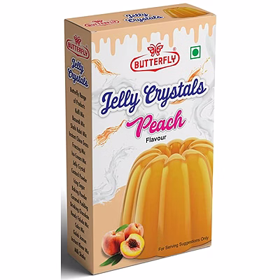 butterfly instant jelly crystals, 100g (peach)