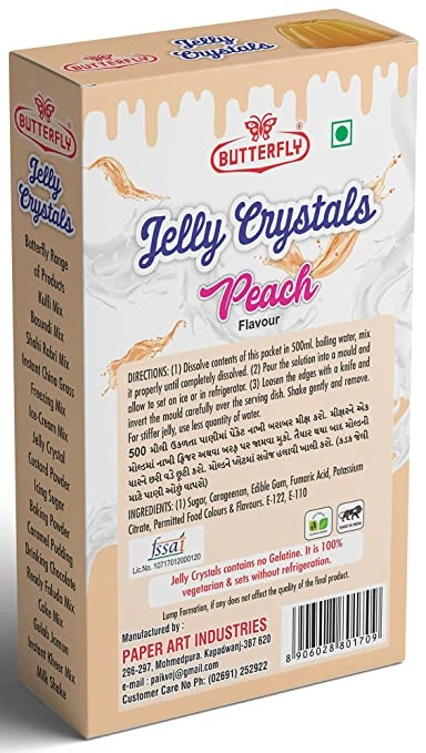 Butterfly Instant Jelly Crystals, 100g (Peach)-1