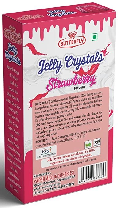 Butterfly Instant Jelly Crystals, 100g (Strawberry)-1