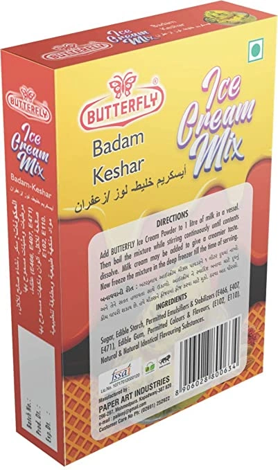 Butterfly Instant Ice Cream Mix, 150 Grams (Badam Keshar)-1