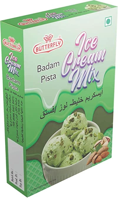 Butterfly Instant Ice Cream Mix, 150 Grams (Badam Pista)-1147-BadamPista147