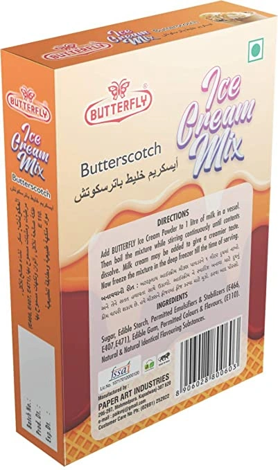 Butterfly Instant Ice Cream Mix, 150 Grams (Butterscotch)-153 g Box Pack-Butter Scotch-1