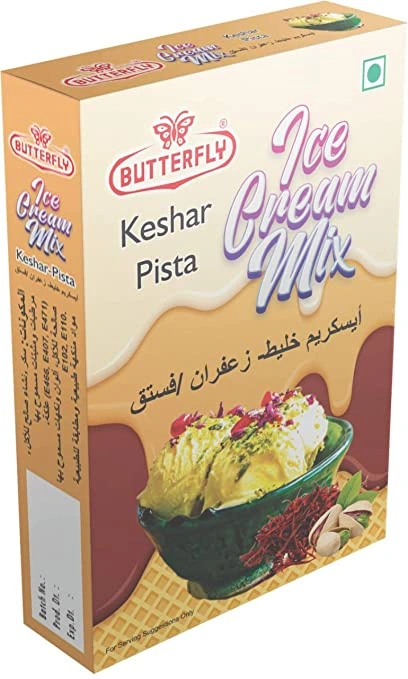 Butterfly Instant Ice Cream Mix, 150 Grams (Keshar Pista)-1147-KesharPista151