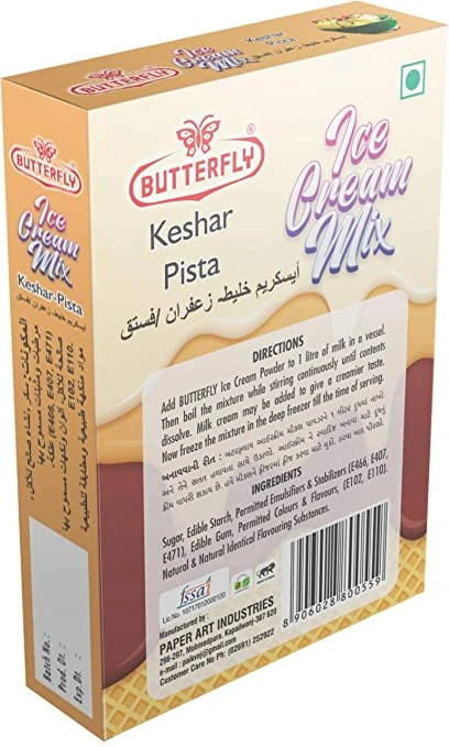 Butterfly Instant Ice Cream Mix, 150 Grams (Keshar Pista)-1