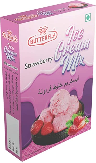 Butterfly Instant Ice Cream Mix, 150 Grams (Strawberry)-1147-Strawberry156