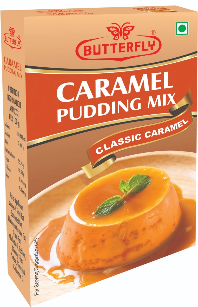 Butterfly Instant Caramel Pudding Mix, 100g (Classic)-BICP-031