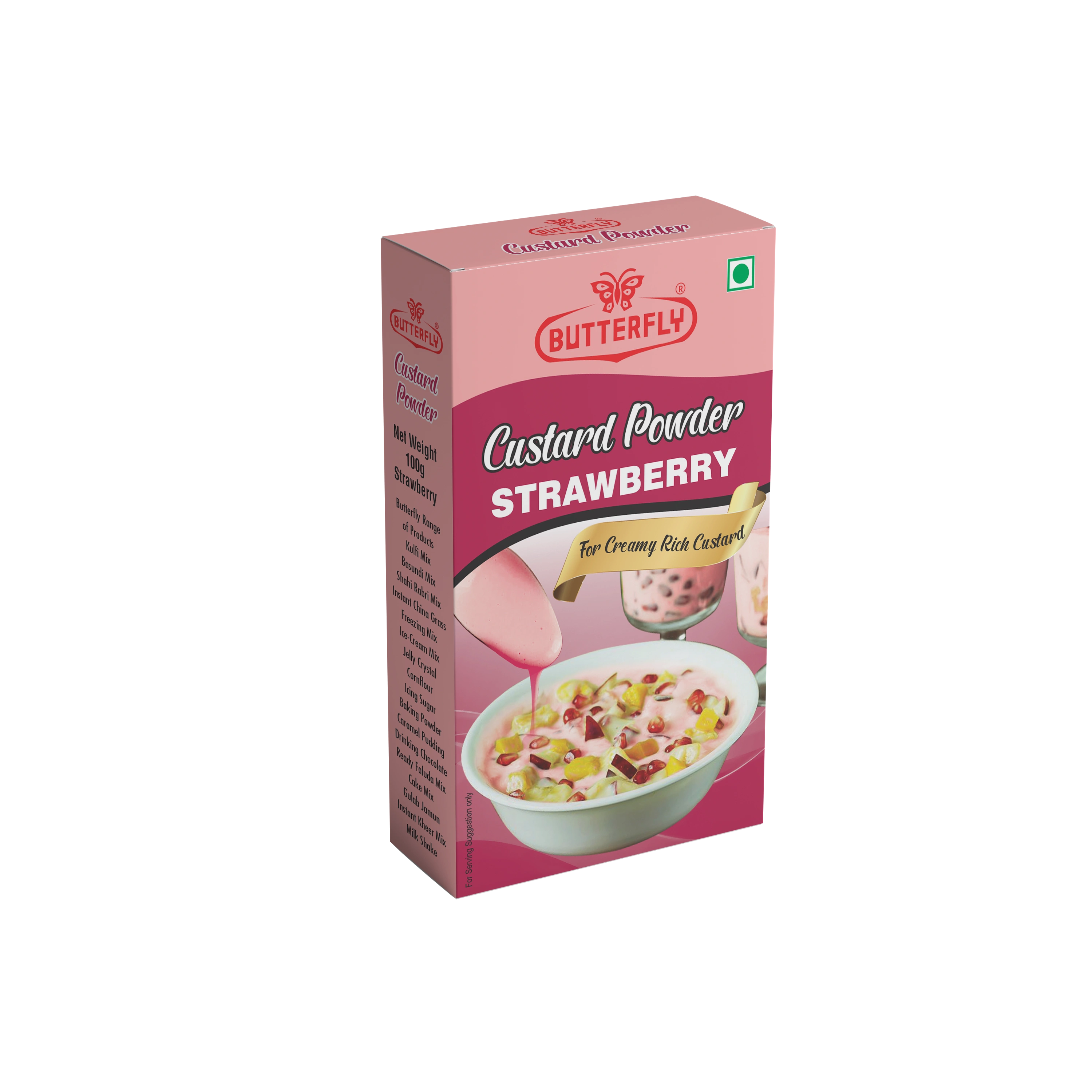 Butterfly Custard Powder, 100g (Strawberry)-2