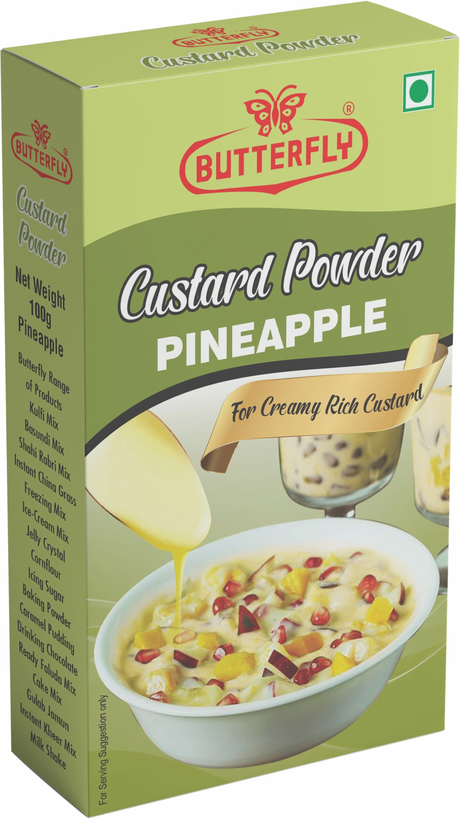 Butterfly Custard Powder, 100g (pineapple)-11473310