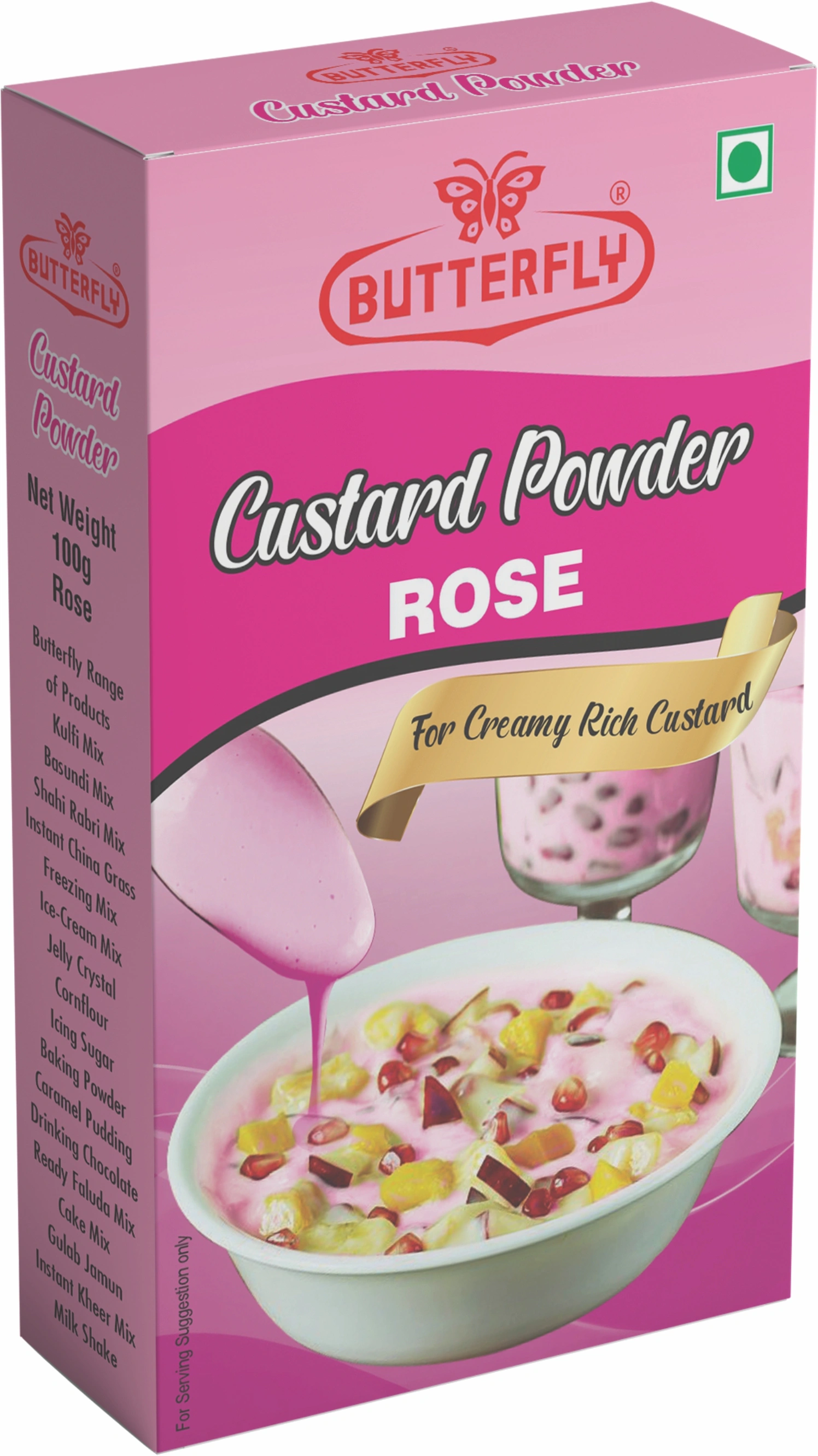 Butterfly Custard Powder, 100g (Rose)-21069108-Rose39