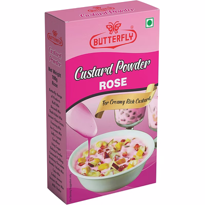 butterfly custard powder, 100g (rose)