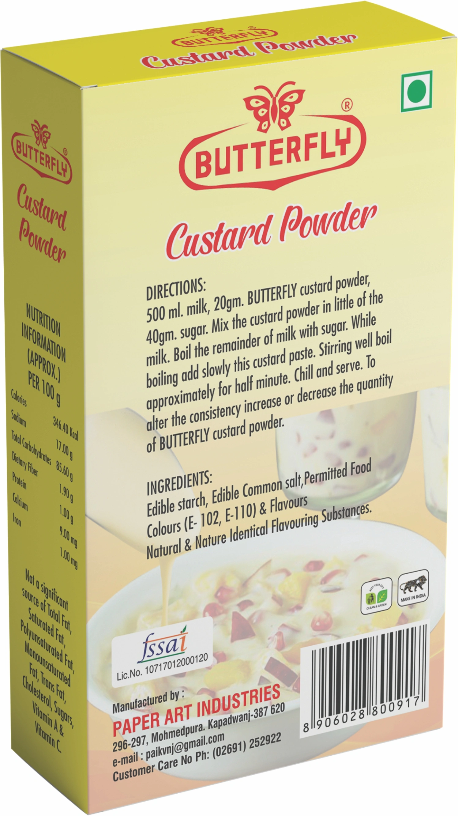 Butterfly Custard  Powder 200g-200g-1