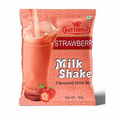 butterfly milk shake 80g pouch (strawberry)