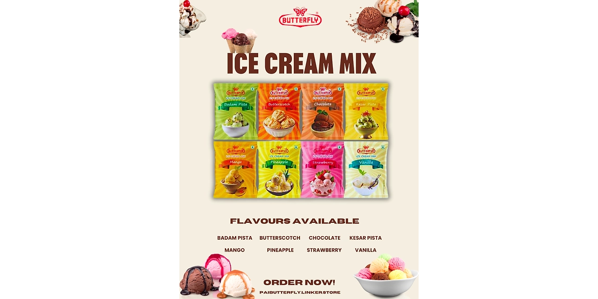 Recipe for Butterfly Ice Cream Mix