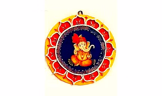 RUKMINI New Multicolour Ganpati Bappa Wall Hanging