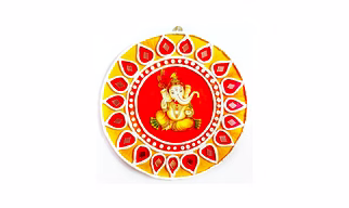 RUKMINI Unique Lord Ganesha Lippan Art Wall Hanging