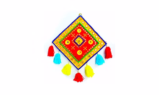 RUKMINI Multicolour Bright & Attractive Swastik Wall Hanging for Good Luck