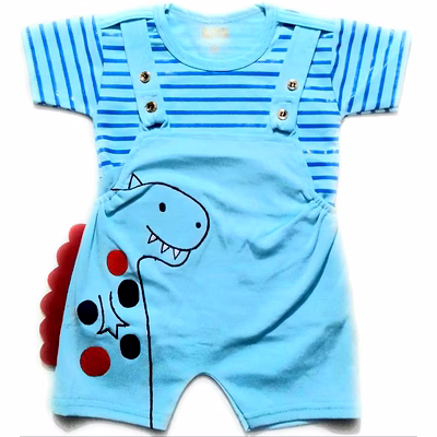 dungaree for baby boys & baby girls casual embroidered pure cotton ( pack of 1)