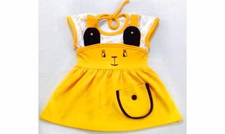 Baby Girls Below Knee Party Dress (Short Sleeve)