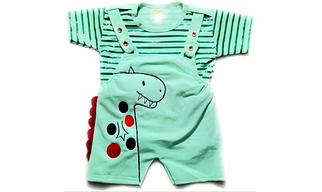 Dungaree For Baby Boys & Baby Girls Casual Embroidered Pure Cotton ( Pack of 1)