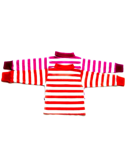 Boys &amp; Girls Striped Pure Cotton T Shirt ( Pack of 2)-Rukmini-2083-7-8Y-Multicolor