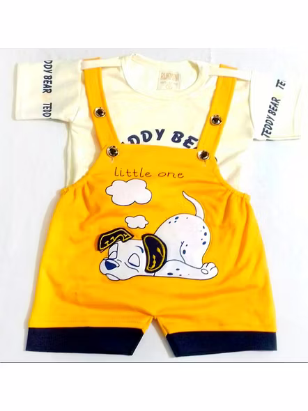 Baby Boys &amp; Baby Girls Party (Festive)T-shirt Pant-Yellow-12 - 18 Months-1