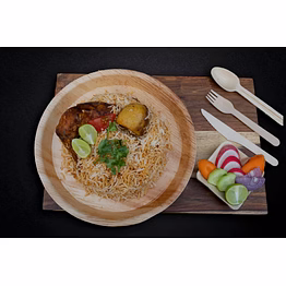 12 inch round plate - areca palm leaf plate