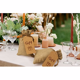 burlap gift bags