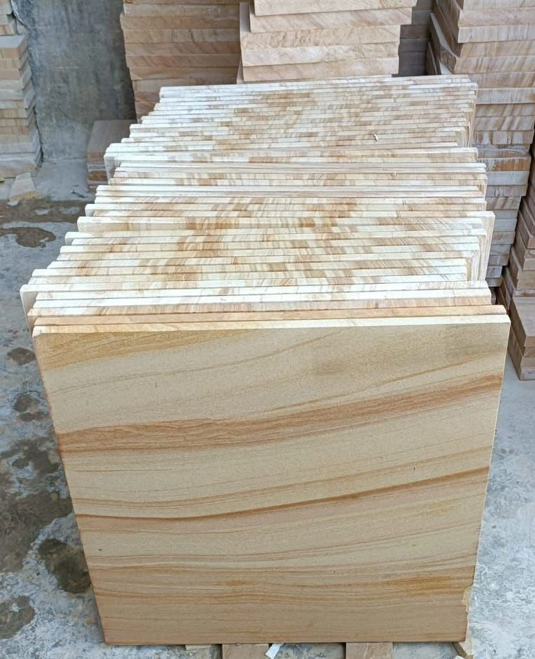 Teakwood Sandstone Tiles-4