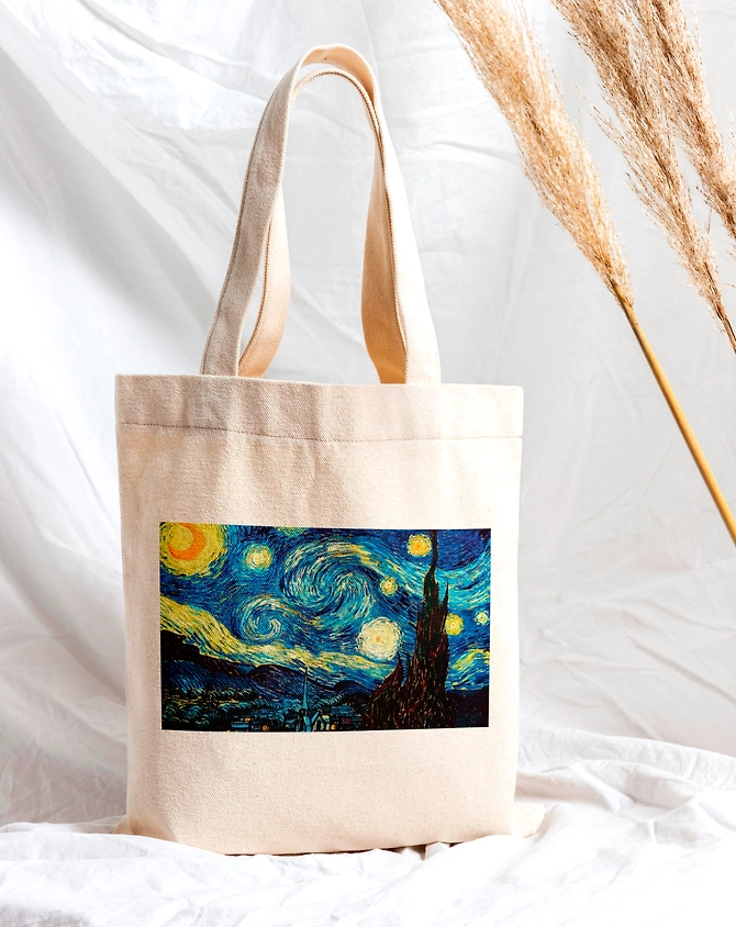 Starry Night Tote Bag-Off-white-1