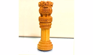 Santarms Wooden Ashoka Pillar – Handcrafted Symbol of Indian Heritage & Pride